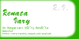 renata vary business card